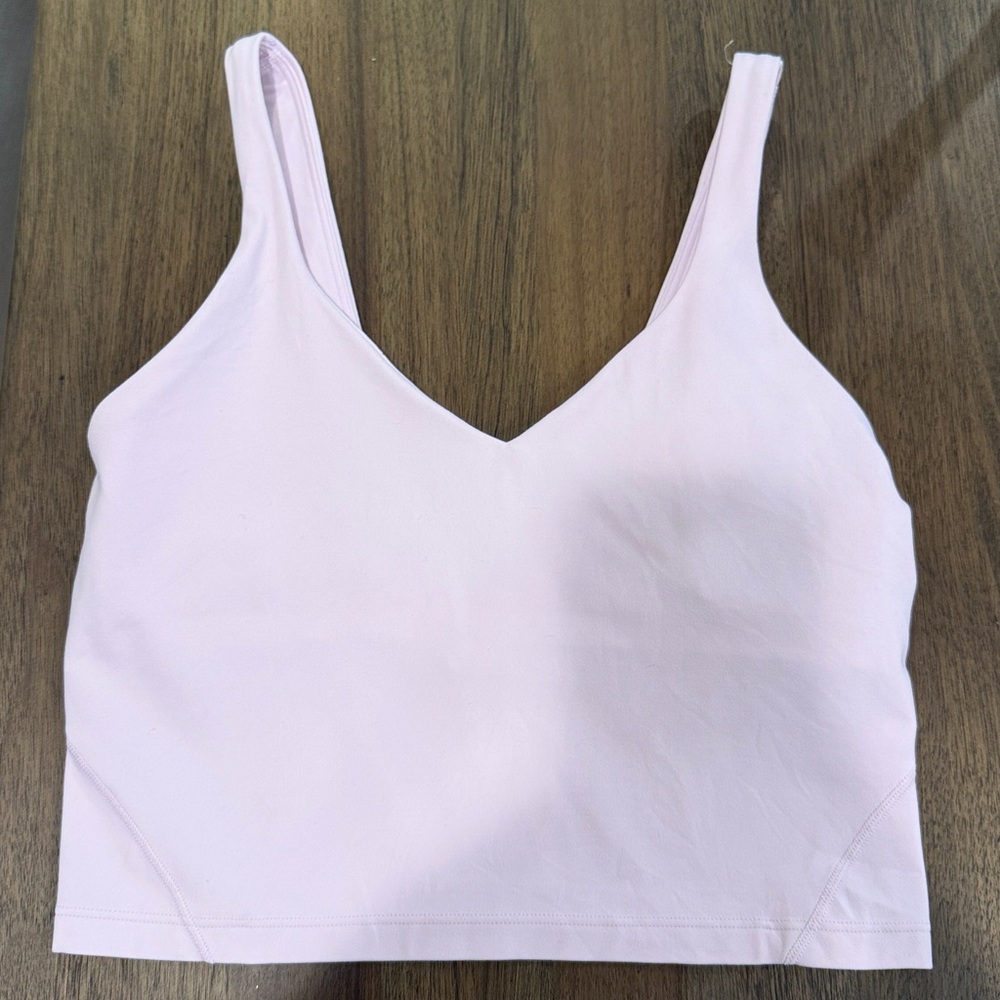 Lululemon Pink V-Neck Crop Top